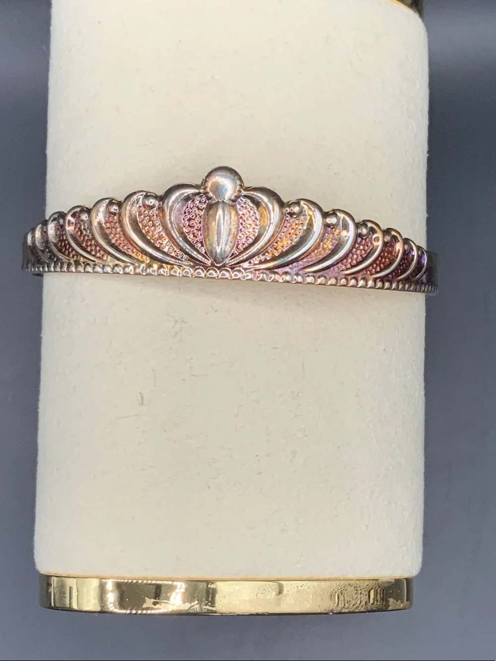 Delicate Rose Gold Tiara Bangle Bracelet for Women